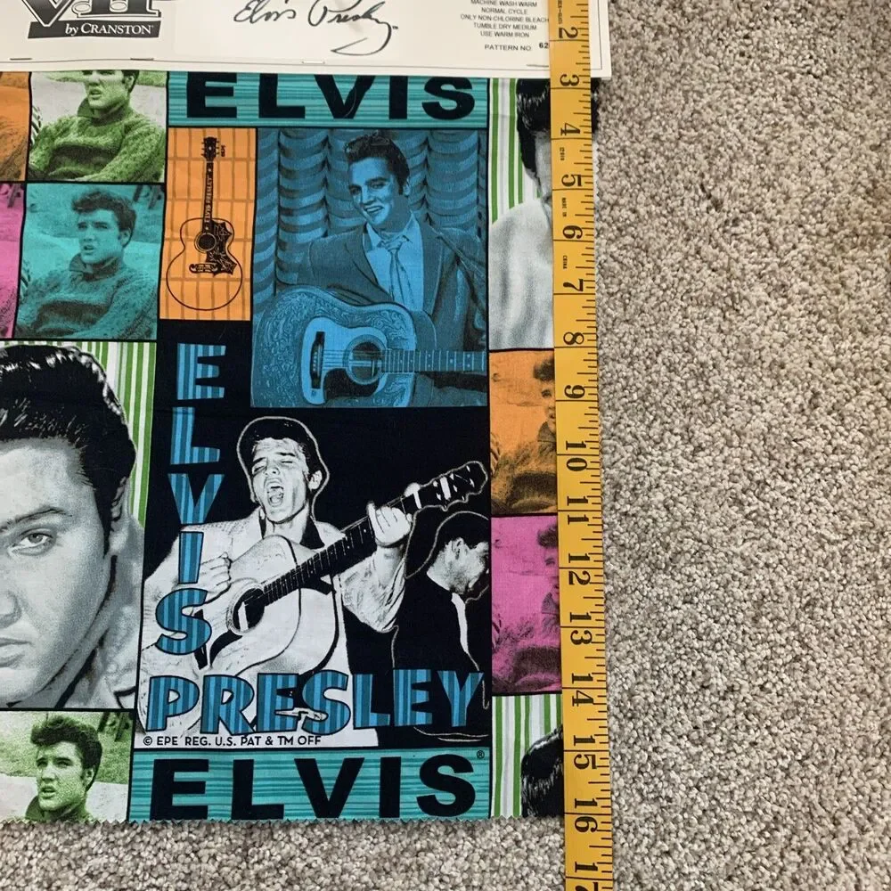 ELVIS PRESLEY VIP Cranston Sample Swatches 2 Piece  blue green tan beige
